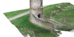 Drohnenbasiertes 3d-Modell der Ruine der Wasserburg in Ruppendorf [Ortschronik Ruppendorf]