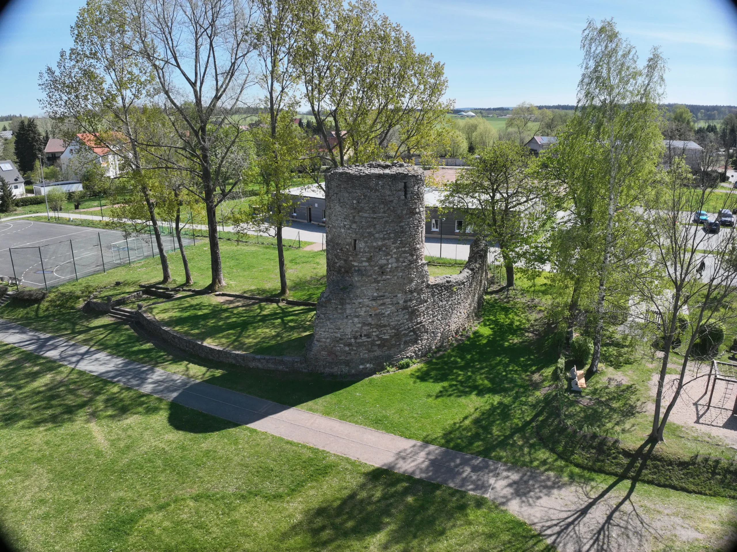 Luftbild Ruine Wasserburg Ruppendorf – Drohnenaufnahme 2024