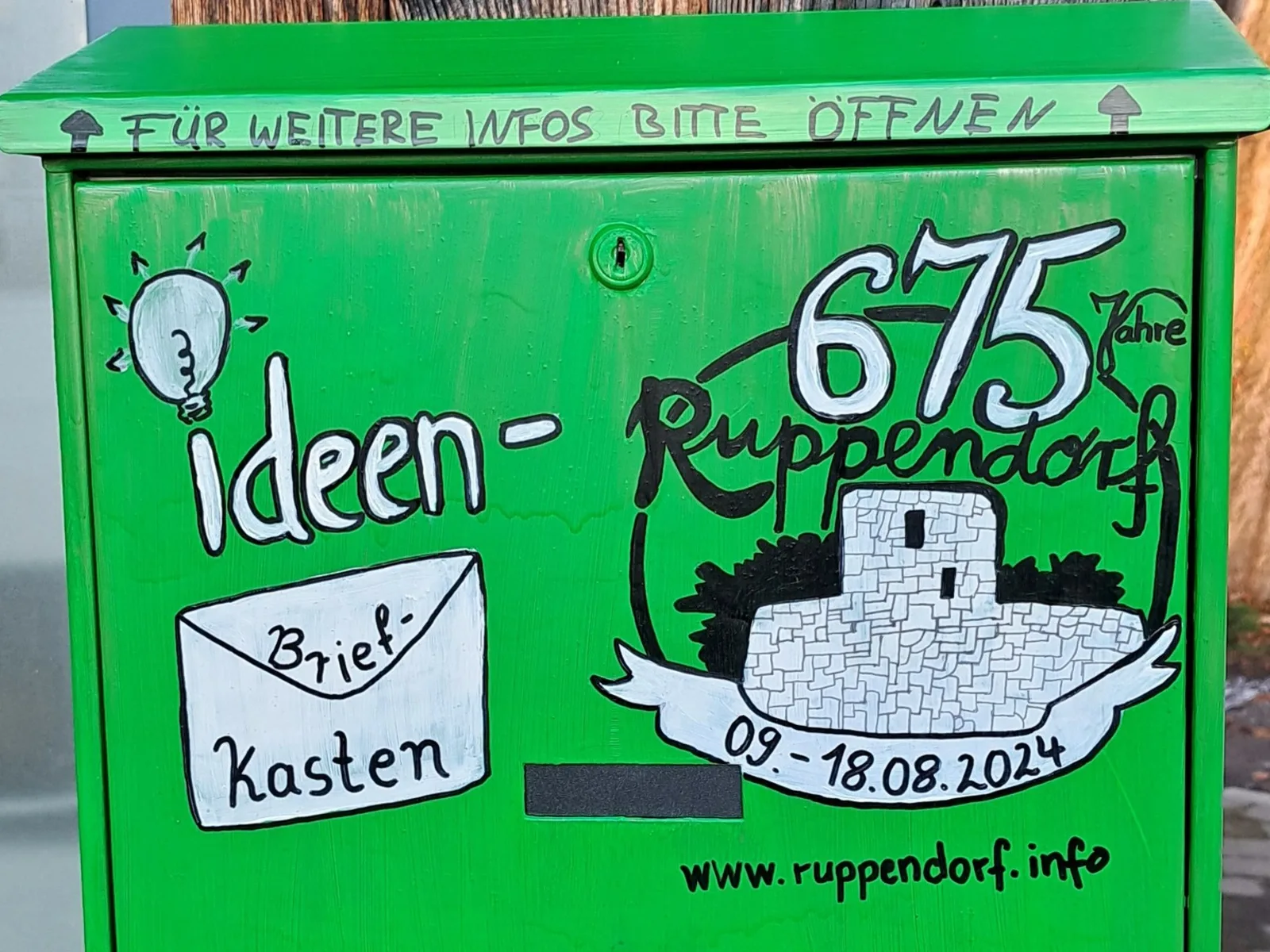 Ideenbriefkasten am Landmarkt.