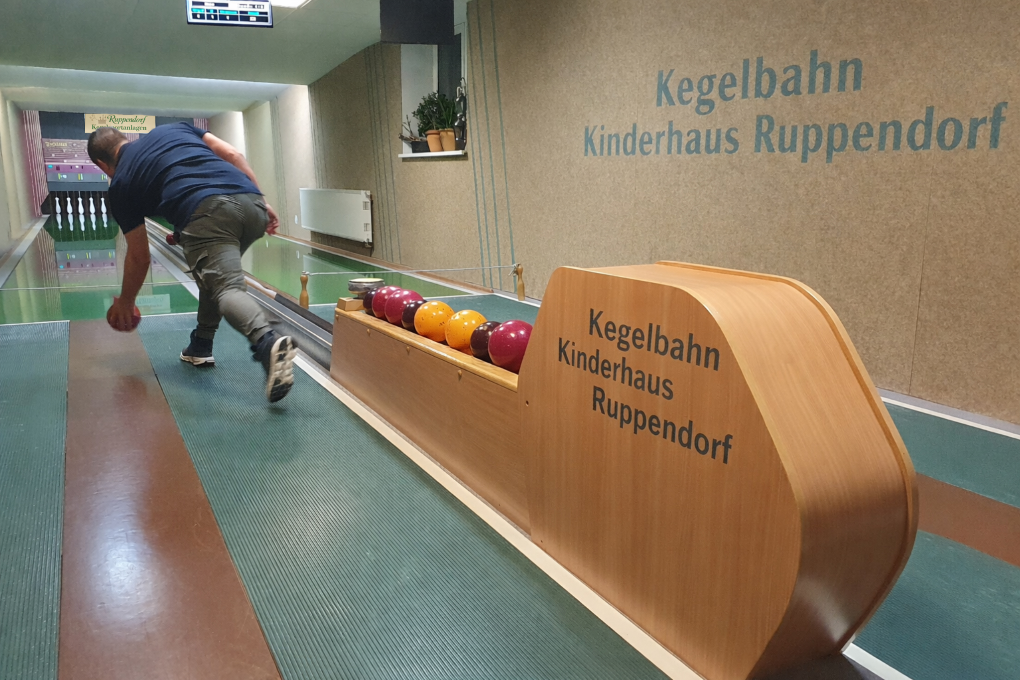 Erster Test der Kegelbahn