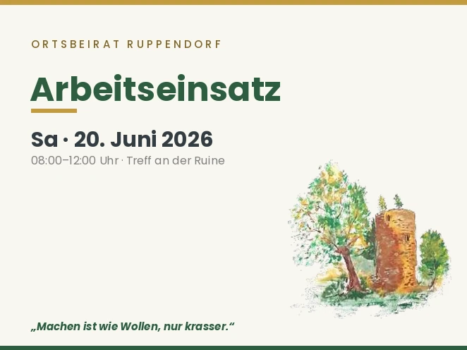 Arbeitseinsatz 20.06.26