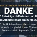Gemeinsam angepackt – der Arbeitseinsatz am 20. Juni